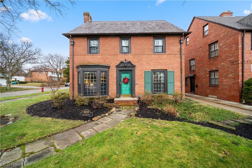 This stately center hall brick colonial takes your breath away from the moment you enter the front door! Hardwood floors throughout! Updated windows! Spacious yet cozy living room with a wood burning fireplace and a cozy reading nook or office! Large dining room for entertainment. An updated eat in kitchen. Completely renovated 2nd floor full bath with a shower and a soaking tub! Mudroom off the back door is a perfect spot to store all your outer garments! Spacious bedrooms all have ceiling fans! 3rd floor bedroom suite with an updated bath is perfect as your master or guest suite. New furnace & A/C (20) Partially Fenced in back yard! Just minutes to  park/playground, UH Library, John Carroll, CWRU, Cleveland Clinic, University Circle. Move-in ready! Will be Violation Free! 1 Year home warranty!