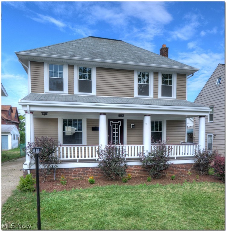 Pristine 3BR 2 1/2 bath colonial on a desirable street in Lakewood! This home has been completely renovated in 2015 with the perfect blend of century home charm and today's modern finishes and amenities. Dream kitchen with new counters, solid wood cabinetry, a convenient pantry, and all brand new stainless steel appliances. The first floor has an updated living room with recessed lighting and a fireplace, a beautiful powder room with tiled flooring and all new fixtures, and a spacious tiled mud room to welcome you home. The second floor has a conveniently located laundry room, three nice sized bedrooms, a full bath with tiled tub/shower surround, tiled flooring, and furniture style vanity. Beautifully refinished 100 year old hardwood flooring throughout. The full basement has been refinished with recessed lighting and has a full bathroom with a tiled shower! All new windows. Brand new vinyl siding and trim. Newer roof and gutters. Decorated with neutral Sherwin Williams paint inside an