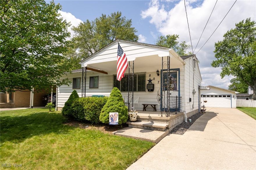 Charming, updated 3-bedroom ranch in North Elyria, ideally located just south of LCCC with easy access to major highways. This move-in-ready home features a remodeled kitchen with a gas range, refrigerator, dishwasher, and pantry. The updated full bath and recently replaced roof (May 2025) add value and peace of mind. The spacious basement offers incredible flex space with durable LVT flooring—currently functionally divided into a dining/craft area, family room, office, weight room, laundry zone, and an unfinished full bath with a working toilet already installed. Washer, dryer and upright freezer stay with the home. Glass block basement windows provide natural light and added security. An oversized 2-car garage includes pull-down stairs to attic storage and a classic refrigerator remains. Additional concrete space beside the garage is perfect for extra parking or patio use. The yard has plenty of space for recreation, play, or relaxing around the fire pit. This well-cared-for home is packed with functionality and extras—and the seller is offering a one-year home warranty for added buyer confidence. A perfect blend of comfort, updates, and location—schedule your private showing today!