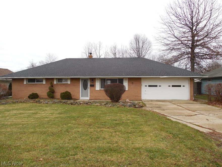 Solid 3 bedroom brick ranch has loads of potential. One floor living at it's finest! Spacious kitchen with lots of cabinets and counter space. Eat in kitchen area as well as formal dining room too! With a little TLC return this house into the true gem of a home it once was! Being sold as-is. Call today to schedule a private tour.