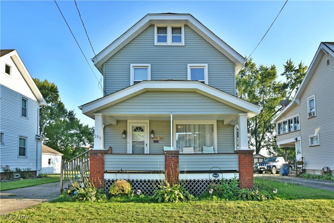 Whether you are looking for an investment opportunity or simply personal housing, you won’t want to let this attractive Girard residence slip by! Located close to the school, this current revenue generating property allows for both easy continuation of services and more. The handsome exterior welcomes you near with its wonderful covered front patio, perfect for late summer day relaxation. At the end of the cement driveway, a detached two car garage accompanies the large backyard. Inside, a prominent living room offers hardwood flooring and a decorative brick fireplace with a spanning mantle to feature built-in storage at each end. Thick trim work marks the threshold leading into the nearby formal dining room and its bold colors. Additional casual dining or parlor space is available before the ample kitchen and its wraparound layout. Stained wood cabinets add to the appeal. On the second floor, a trio of spacious bedrooms branch from the main hall. Each bedroom is nicely sized and offer private closet space. Completing the floor, a gracious full bath joins them with its bright tilework. Additional built-in storage is found across from the third story attic staircase; it could easily be finished for an added bonus room. Laundry with dryer staying and storage are located at the basement level. Updates include: vinyl replacement windows, hot water tank 2007, furnace 2022, vinyl siding 2023, sliding glass door 2023, and more. Plus a one year home warranty!