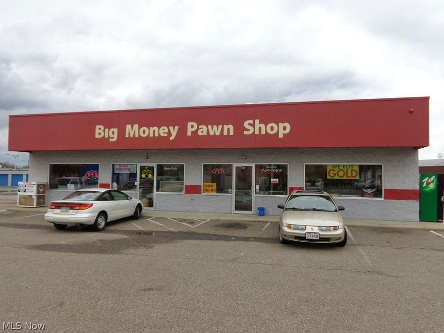 Vacant space for lease!  Great location.  Ideal site for retail or restaurant.  Walk in cooler and freezer.  Ice machine.  Landlord will not maintain, guarantee or service equipment.  3 compartment sink.  Powered vent system.  No hood.  Lots of possibilities.  Great parking.  Rental area is 1800 square feet and is the right side of the building.  Close to other retail stores.