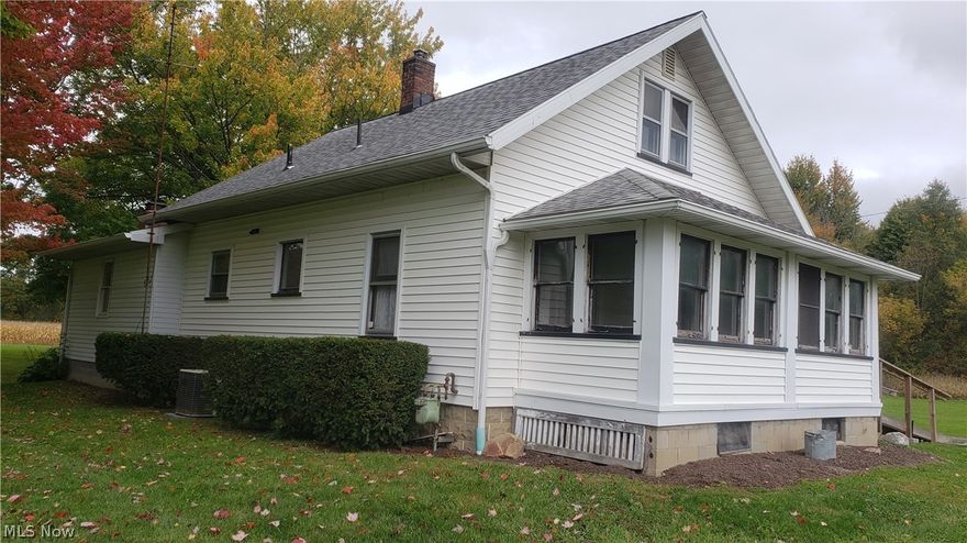 Enjoy country living on this 30 acres of property with a pond and a Solid well cared for vinyl sided cape cod home. Large 2 story pole barn with 4 box stalls and electric, detached 2 car garage and an additional outbuilding for more opportunities. Home has Large LR with fireplace and DR combination with a cozy window seat, kitchen with all appliances, Family Room, enclosed sun porch, back covered patio and full basement. First floor BR and bathroom allow the possibility of one floor living. Upstairs finished with plenty of storage space. Septic updated 14 years ago and on a maintenance program with King Brothers. Roof is approx 10 years old.