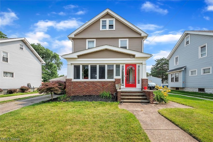 Welcome to this classic, move-in ready and well maintained colonial home! The home has great curb appeal with a pop of color for the front door. Built in 1900, this home has many original features and upgrades. Receive friends and family on a large beautiful enclosed porch and then welcome them to a spacious and functional living room. Once inside, the centrally located living room will lead you to the kitchen, upstairs, and lower level. The roof was replaced in 2014 and a new central air conditioning unit was installed in 2019. The bathroom was updated in 2021 and the ceiling fans were replaced in 2020. You'll appreciate the spacious bedrooms filled with natural light. Most of the house boasts original hardwood floors. The basement has plenty of storage and a new hot water tank was installed in 2018. Don’t miss your opportunity to view this beautiful home!