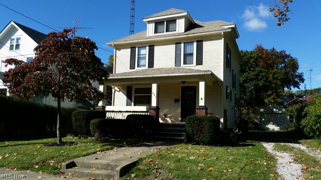 This home boasts of old world charm with beautiful hard wood floors and wood moldings. The kitchen has newer flooring, back splash, and counter-tops. The large dinning room and eat in kitchen offer plenty of space for meals. The living room is large and a great space for entertaining. Upstairs the master bedroom offers a great space and the large bathroom with double sinks is right across the hall. The other 2 bedrooms are nice size and offer deep closets. The attic offers plenty of storage along with the full basement. Their is a half bath in the basement for your convenience. This beautiful home does offer a one car garage plus a storage shed for all your storage needs.