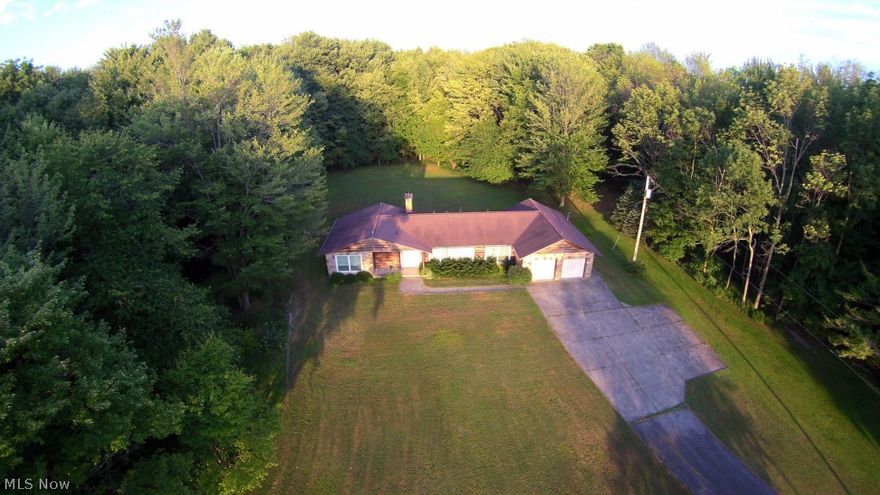 Location, Location, Location!  This special WATERFRONT Ranch includes 17.21 acres in Aurora and is ready for a 2nd owner! The front of the house faces west where you can enjoy the beautiful sunsets over the 2 ponds! Home features 3 bedrooms, 2 full bathrooms, formal dining room, living room, eat-in kitchen & full basement. Kitchen includes all appliances and eat in area features a fireplace. 4 sliding doors at the back of the house for easy access to your wooded oasis. Newer windows and roof! Home is available for immediate occupancy! Aurora mailing address in Crestwood schools! Many possibilities with the house and the land! Don’t miss out!