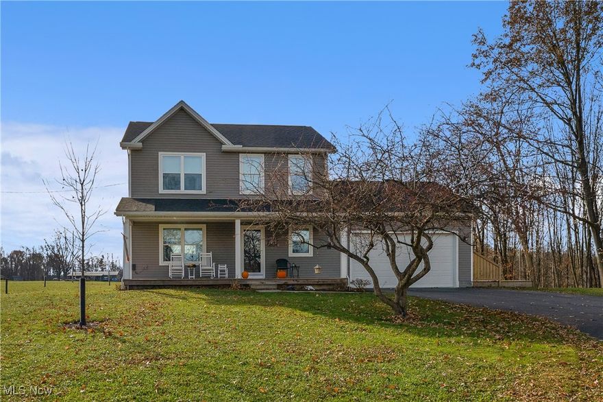 This beautiful 2-3 bedroom home on 2 acres is a newer build- 2018- and is truly a gem! Durable with 2 x 6's instead of 2 x 4's for the frame. Quality Mohawk laminate flooring throughout main floor and new carpet on second floor. Freshly painted throughout. New AprilAir 5000 Air purifier added to furnace as well as whole house humidifier. New asphalt driveway and two new decks- one off the dining room and one on the side of the house. It has 2 bedrooms with a loft that could easily be the third bedroom. Walk out access from the basement to the 2-car garage, which has electric and water. The kitchen has a great layout, ease of movement as it was designed with cooking and canning in mind. It has a good-sized pantry and comes with all appliances including a Bosch dishwasher. Master bedroom has a large walk-in closet, hidden TV wires and built in USB plugs for each nightstand. The basement is 13-course and has an incredible amount of storage, making it easy to stay organized!. Electric is 200 amp service. The 2 acres are level, great for gardening and the playground can stay. Also included with the property is a container that can be used in a myriad of ways, a potting shed, vehicle storage or even a barn with some minor modifications! The attractive landscaped entry along the driveway has hard wired lighting to welcome you home at night and additional lights accent the front of the home and the treeline. Well maintained, organized and beautifully upgraded, this home has it all!