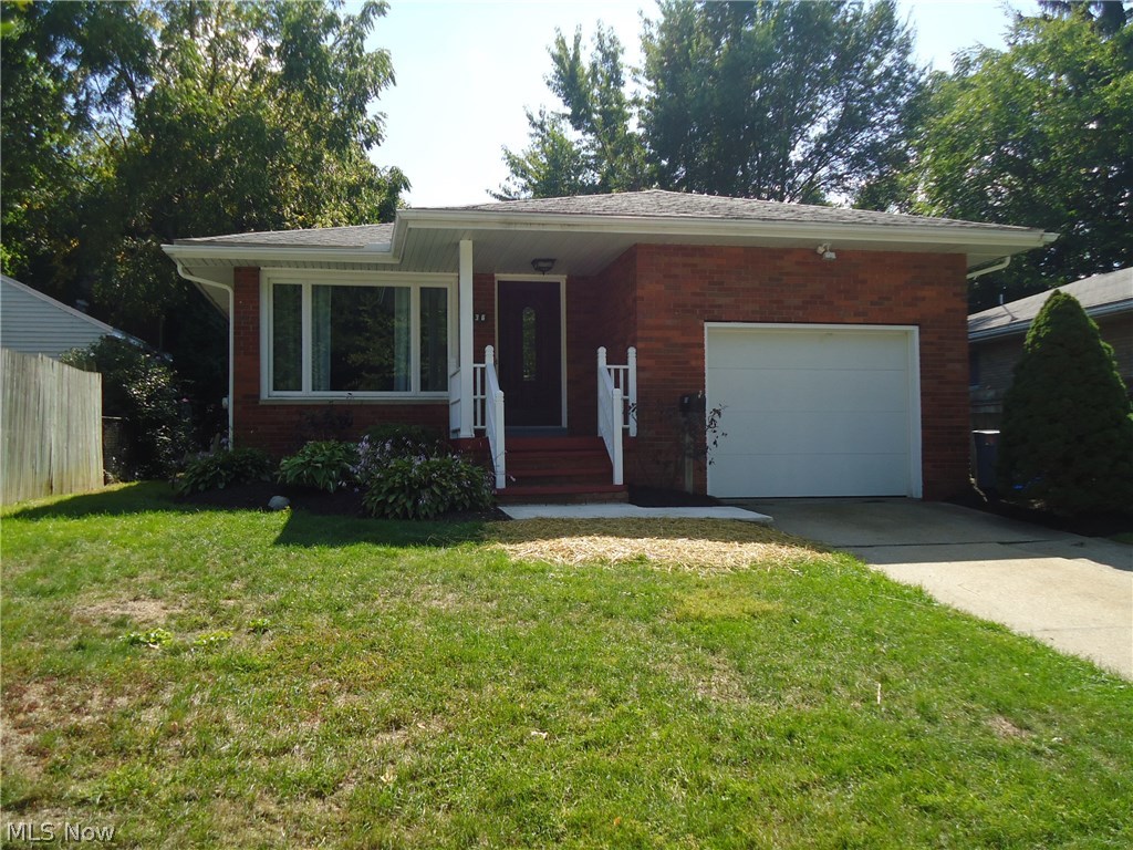 Stunning Brick Ranch in a great location! Over $35,000 in improvements! Beautifully remodeled applianced kitchen & bath! Gorgeous hardwood flooring & new carpet. Newer roof/gutters/furnace/central air/windows/door! 12' x 10' storage shed & oversized 1+ car attached garage. Fenced yard & covered front porch too! Large area in basement...perfect for rec room or office and 2nd full bath.