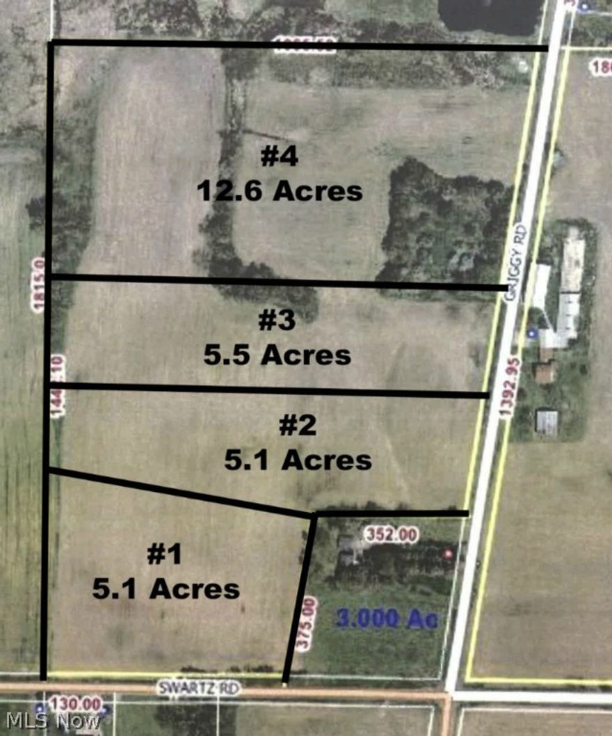 Absolute auction, all sells to the highest bidder on location:  MONDAY – MAY 11, 2015 – 6:00 PM Selling For Family of Former “Strahler” Poultry Farm
28+ Acres – Beautiful Land Tracts – Zoned R-1
Sold in Parcels – Ranging From 5+ Acres to 12+ Acres Each
Field Local Schools – Suffield Twp – Portage County
TERMS ON REAL ESTATE: 10% down auction day, balance due at closing. Buyer's premium of 10% to be added to the final bid to establish the purchase price. Any desired inspections must be made prior to bidding. All information contained herein was derived from sources believed to be correct. Information is believed to be accurate but not guaranteed.