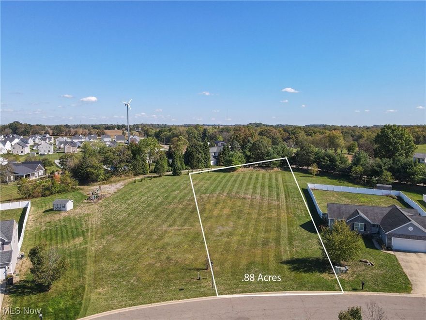 The perfect lot to build your dream home is here! Located on a cul-de-sac street in the established Wicker Creek community of Plain Township, sits this .88 acre prime piece of land ready for your builder to bring your home dreams to reality. This lot is one of 2 left in this section of the community. It was purchased by the current owners in 2007 during the first phase of this community’s development and has been maintained ever since. Amenities include, but are not limited to: city water/sewer, gas/electric availability, quiet neighborhood, Plain Local Schools. Current residence also enjoy the convenience of living within close proximity to local parks, farms, North Canton’s downtown shopping and entertainment, highway access for easy commuting, and just a 15 minute drive to Belden Village and The Strip. If you’ve been searching for the right neighborhood to build in, this could be your opportunity!