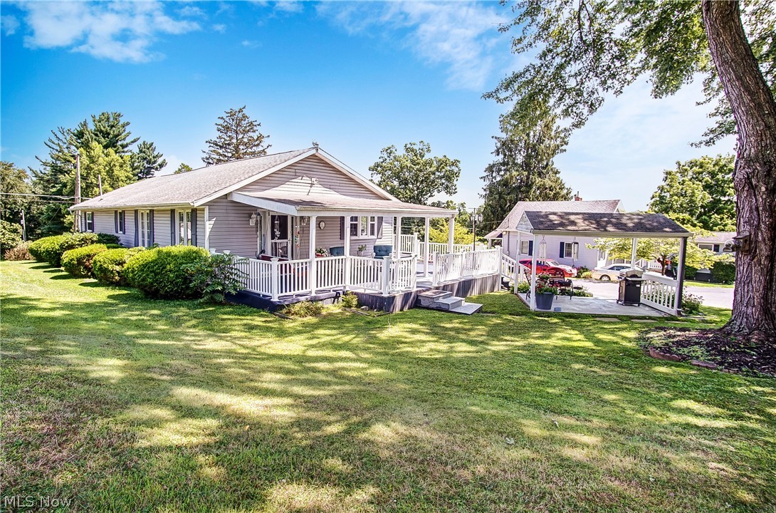 This beautiful, well maintained home, has been cared for by the same owner for 52 years! It is located on a dead end street and in the Maysville LSD with 3 bedrooms, 1 1/2 baths and .98/acre. There are beautiful hardwood floors in the living room, first floor laundry, large bedrooms and public utilities! The basement is super clean, has a new sump pump and includes a walkout door accessing the driveway! The outside living area is just as charming with a covered, wrap around deck, with an additional covered patio area to entertain and enjoy guests too! The white, vinyl railing on the deck is all new! The paved driveway leads to a 2 car detached garage and there is an additional shed in the rear! A boundary survey was just recently completed as well! This is a hidden gem!