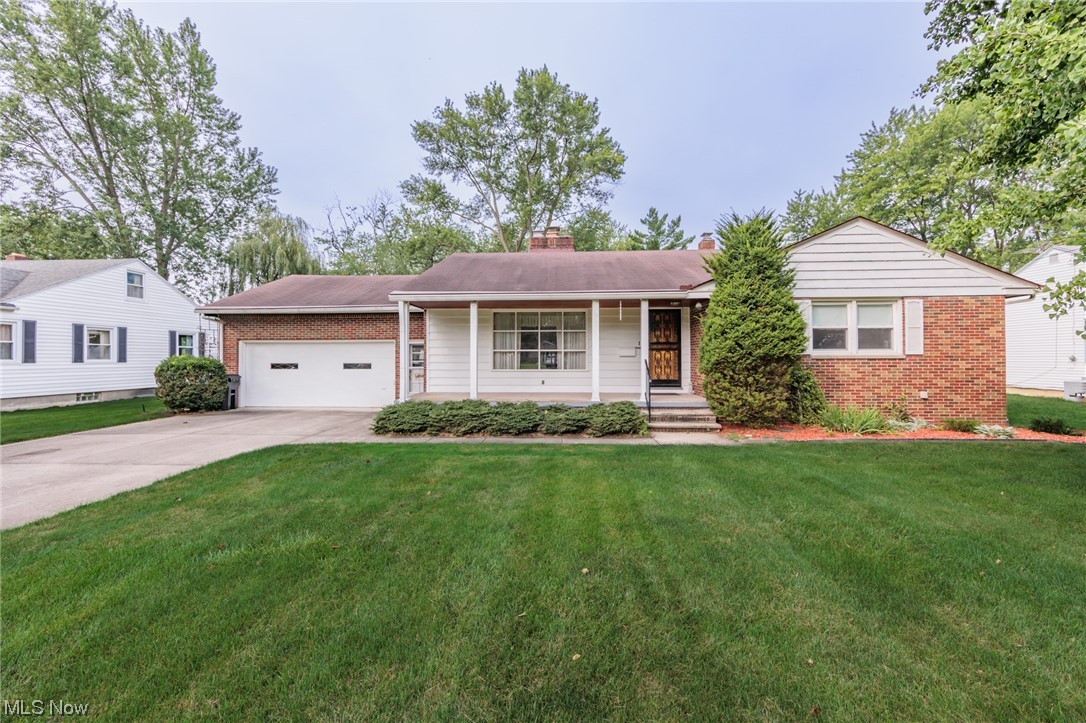 The ranch-style layout with 3 bedrooms and 2 bathrooms, along with the well-maintained brick construction, adds to the home's durability and timeless appeal. The various updates such as the windows, kitchen, bathroom, furnace, and hot water heater, indicate that the home has been cared for and modernized over time. The presence of hardwood floors beneath the carpet is a great feature, offering the potential to uncover and restore them for a classic and elegant touch. The living room with a fireplace and the family room with a wet bar in the basement suggest a comfortable and enjoyable living space, suitable for relaxation and entertainment. The insulated 2-car garage that's ready for both entertaining and projects adds functionality to the property. It provides a versatile space that can be used for a variety of purposes, from storing vehicles to pursuing hobbies or DIY projects. Overall, this is a charming and inviting home that offers a mix of modern amenities and classic features. T
