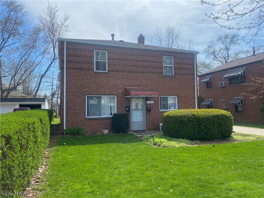 Well maintained. Up apartment has 2 bedrooms. Down apartment has 1 bedroom and shared laundry area with separate washer and dryer. Lots of driveway parking and a two car garage.  Both tenants on month to month lease.