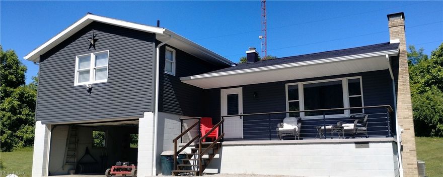 FOR SALE! 3 bedroom 2 1/2 bath with 18x20 attached garage on 5.84 acres. All appliances stay! If you are looking for privacy this is it! You can watch the sunset on the front porch and the sunrise on the back deck! There is a food plot out back that could also be a pasture. A/C unit water and  heater are 5 years old.
Siding is 4 yrs old, roof was just resealed comes with a 15 year warranty.
Currently this is an Airbnb, if you looking for a return on your investment check it out!