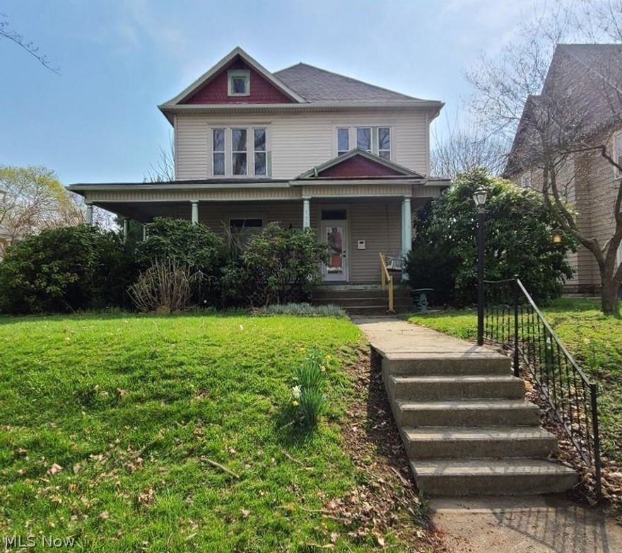 Check out this spacious 4 possibly 5 bedroom home with detached 2 car garage, storage shed, and large level yard. The main floor features a gorgeous entryway with hardwood flooring and original woodwork, updated kitchen with eat in space, formal dining room with decorative fire place, large living room, family room with attached full bathroom that could also potentially be a 5th bedroom main floor master suite, and main floor laundry. The upstairs includes 4 bedrooms, a second full bathroom, and has a walk up attic. Call today to schedule a time to see this beautiful home!