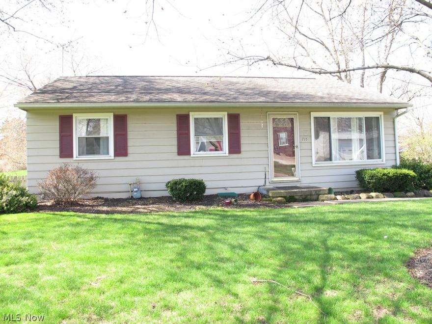 Very nice ranch with 3 bed rooms and 1 1/2 baths. Finished space in walk out basement includes possible 4th bedroom or office space and enclosed porch or sun room. Updated kitchen with oak cabinets, appliances include range, refrigerator and dishwasher. Roof, windows and furnace have been updated. Hardwood  flooring in the living room. Paved drive way, fenced lot.