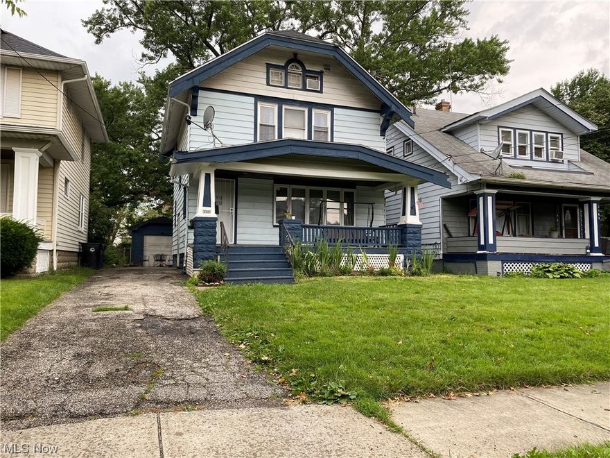 4 bedroom colonial conveniently located close to I-90! Updated kitchen with new counters, sink and backsplash & appliances stay! Formal dining room and living room with original hardwood floors. 3 bedrooms on second level. Updated full bathroom with soaking tub, tile and pedestal sink. Finished attic is 4th bedroom. Lower level has a half bath. New roof 2022. 1 car detached garage with opener. Covered front porch. Basement with glass block windows. Hot water tank 2023. Some replacement windows.