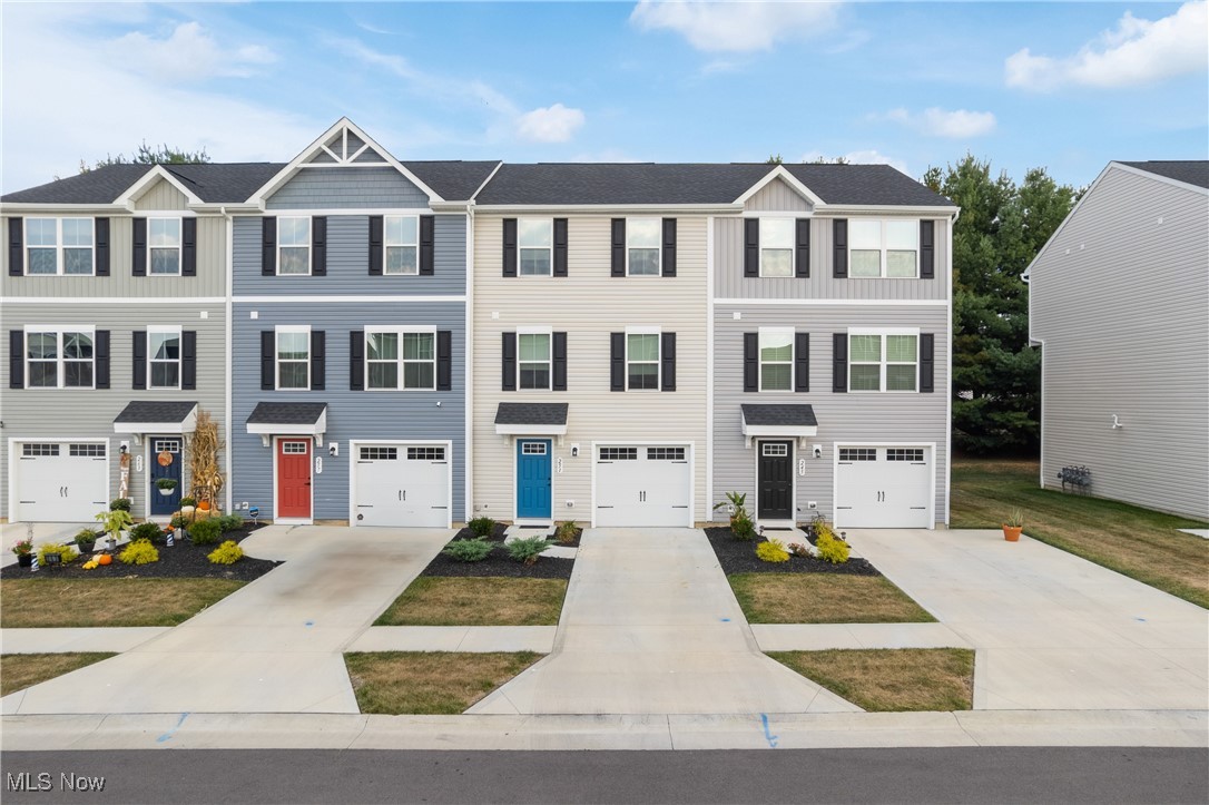 Welcome to this inviting townhome, located in the desirable Slate Ridge Subdivision. From the moment you step inside, you’ll appreciate the thoughtful layout designed for both comfort and functionality!
The living room boasts multiple windows that fill the space with natural light, complemented by recessed lighting for a bright and airy atmosphere.
Prepare delicious meals in the well-equipped kitchen, featuring a center island, ample cabinetry, all appliances, and a convenient eating area.
A half bathroom completes the main level.
Upstairs, the primary suite provides a private retreat with a walk-in closet and ensuite bathroom.
Two additional, generous-sized bedrooms, a full bathroom, and a laundry room ensure plenty of room for family, guests, or a home office.
The lower level adds even more convenience with a welcoming entryway, a utility room for extra storage space, and direct access to the backyard, perfect for outdoor activities.
Additional highlights include custom blinds in every window, a whole house humidifier system, an attached one-car garage, and location within the Barberton school district, making this property a fantastic choice for those seeking both comfort and community.
With its thoughtful design, natural light, and modern amenities, this home is ready to welcome its new owners. Don’t miss the chance to make it yours!