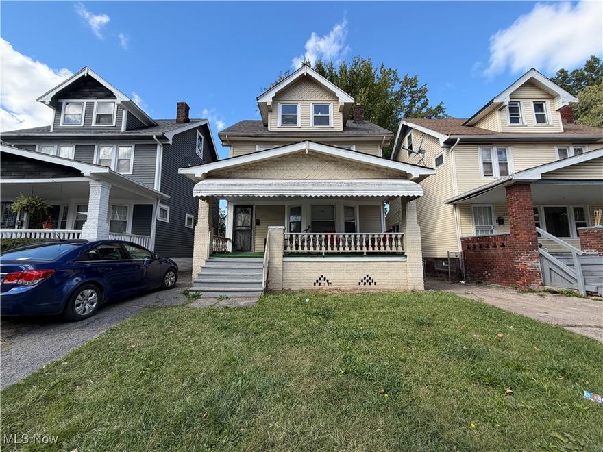 Here's your chance to become a Real Estate investor overnight! Outstanding investment opportunity in a high-demand area of Cleveland’s East Side! This Colonial is currently occupied with a reliable tenant paying $950/month under a 12-month lease that began 03/01/25 and runs through 02/28/26, providing immediate cash flow.

Step onto the inviting front porch and into a bright living room with a cozy fireplace, then flow into the formal dining room and an updated kitchen featuring new cabinets, granite countertops, and modern lighting. Upstairs are three spacious bedrooms and a full bathroom with an updated vanity, plus an unfinished attic offering storage or future expansion potential. The full basement includes glass block windows, laundry hookups, and utility space, and the partially fenced backyard adds outdoor appeal.

Recent updates and improvements make this property truly turnkey. It features wood siding, vinyl windows throughout, younger LVP flooring in hallways, stairs, living areas, kitchen, bathrooms, and bedrooms, updated plumbing, an updated electrical panel, a newer hot water tank (2024), partial roof replacement on the front section (2025), and professional grading (2025). Rent-ready updates completed in 2024 included fresh paint throughout, LVP flooring, updated light fixtures, new kitchen cabinets, and a new hot water tank.

This property offers investors a low-maintenance, rent-ready home with stable income and long-term appreciation potential. Full-service property management is available with dedicated departments for leasing, marketing, and tenant communication. Rehab and construction services are also offered for remote investors.

Reach out to learn more!