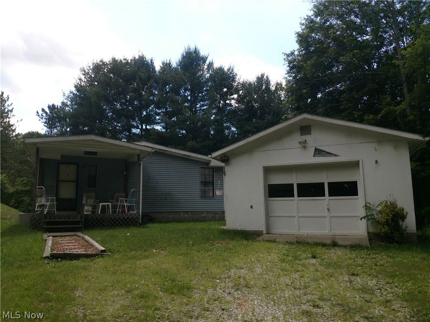 Private country setting! Three bedroom & two full bath ranch manufactured home on permanent foundation/crawl space situated on 2.585 acres. This home features a large kitchen with ample storage, counter space, and a bar. Huge living room with fireplace. Master bedroom and bathroom with garden tub. Detached garage. Home sells "as is". Call today to schedule your private tour!