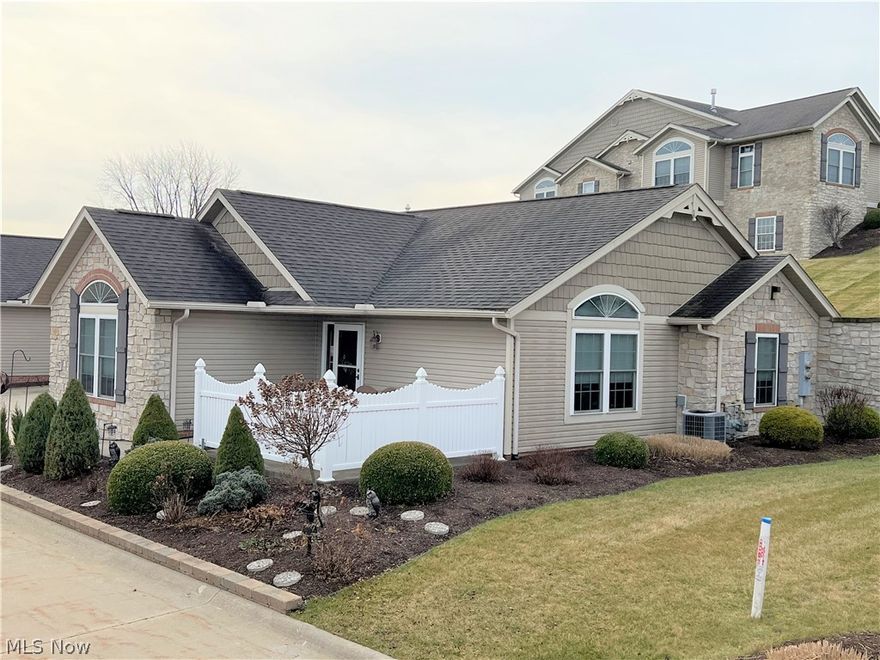 Beautiful, like new, 2 BR, 2 bath, 2 car garage Heritage Crossing condo in Sugarcreek. New carpet in living area and all major appliances included. Vaulted ceiling and fireplace in living room. Heated garage. Low maintenance, easy living lifestyle.