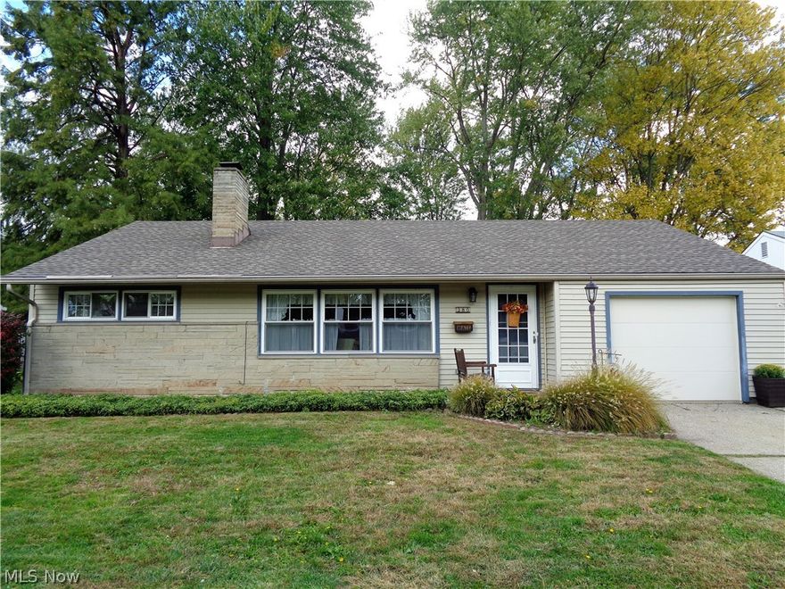 This home has been very well maintained and loved by the same family for decades.  Wonderful opportunity for you to enjoy single story living.  The backyard is a very nice size with mature trees.  The eat-in kitchen has newer vinyl wood-look floors, which are extremely attractive and durable.  The retro metal cabinets could be painted any color to suit your style.  Stay warm and dry with the convenience of the attached garage.  Berea is a booming little college town with lots of new, trendy shops and restaurants popping up everywhere.  Enjoy the beauty of the Metroparks and Coe Lake.  Make this ranch home in Berea yours today!