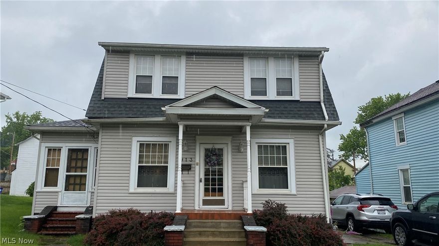 Book your showings today!  Three bedroom home with main floor master bedroom, and office space.  Newly remodeled bathroom on the 2nd floor. This home sits on 2 city lots with a detached 2 car garage.