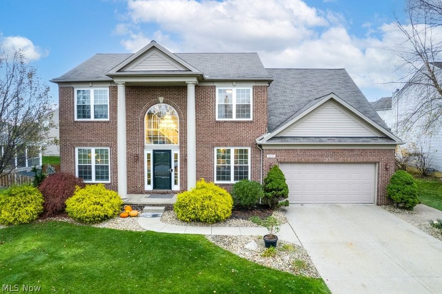 Welcome to this stunning updated brick front colonial in Call's Farm! This 4 bedroom 3 1/2 bath home features first floor 9 foot ceilings, ALL NEW windows & custom blinds, updated lighting throughout. The two story foyer brings in an abundant amount of natural light that sparkles off the crystal chandelier. An open floor plan is perfect for entertaining or cozying up by the natural gas fireplace. The chef designed, remodeled gourmet kitchen offers  granite countertops, stainless apron sink, a Pot Filler, 48" commercial range w/griddle, stainless range hood, under counter refrigerator/freezer and microwave. Don't forget to check out the coffee bar w/ the reclaimed wood shelves! Plenty of cabinet space, including a double-door pantry, slide out drawers and a Messenger Center (ALL Soft-Close). It's the perfect place for cooking and gathering.  All KitchenAid appliances stay. 2022 Brand new FULL bathroom remodel on second floor. Upstairs you will also find a spacious master bedroom, full m