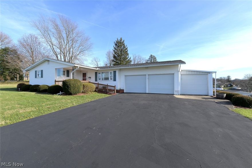 Wonderful 3 bedroom/1.5 bath ranch home in Maysville School district. This home is move in ready. Large living room that is open to the dining room and kitchen. The updated kitchen offers loads of cabinets and counter space, with a tiled backsplash, refrigerator and range. There is a stacked washer/dryer in a closet off of the dining room. All 3 bedrooms have hardwood floors and large closets. The main bedroom has a half bath for privacy. The full bathroom has been updated with a large walk in shower. There is a large vanity for extra storage. The full basement has a second washer/dryer hook up. The windows have been updated. There home has 3 garages and 2 sheds. There is a large covered back porch for entertaining. The house has a huge yard.