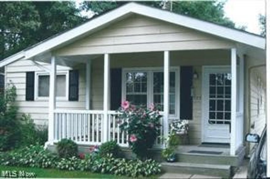 Ranch home with 3 beds & 1 bath. Steps to the Park, Lake Erie, Beach, City Pool, Schools, Library and so much more that Avon Lake has to offer! Small yard with deck fenced with front covered porch, 2 car garage, Central Air, Granite and Warranty Some replacement windows, some original wood 8 in total 4-6 original.  Seller was told Hardwood under Carpet.  All appliances, washer / dryer, roof in 2011, siding, new front porch and driveway all 2011.