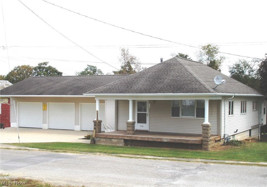8 rooms, 1 Bathfitter bath is on the first floor and the half bath is in the basement. NEWER 3 car attached 1120 sq.ft. garage with 3 overhead doors, huge level concrete parking area 3 cars wide across the front of the garage. Large walkout basement. The family room is 12 x 24 feet with large windows on 2 walls. Vinyl windows. Nice front porch. Central Air. High efficiency gas furnace. HUGE BACK YARD with an old barn for storage. All of the laminate flooring is new this year. MWCD assessment is $6 per year. Any mineral rights owned by the seller will transfer to the buyer.