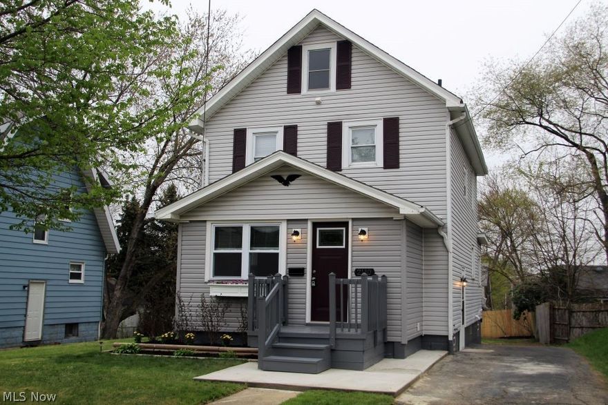 What a beauty! Must see this completely remodeled, move-in ready 2 story Colonial featuring 3 Bedrooms and 2 Baths! Open floor plan with large Living Room flows into Dinette and spacious Kitchen complete with charming Breakfast Nook! Fabulous updated Kitchen includes new counter-tops, soft close cabinets, farm-style sink, glass tile back-splash and gas oven/stove with modern range hood! Upstairs offers 2 nice size Bedrooms with good closet space. Full Bath is awesome with dual sinks, updated vanity, and garden tub/shower combo with rain-shower faucet! Partially finished basement features Bedroom 3 with nice size closet and full Bathroom with  beautiful corner shower. Slider door off of Dinette leads to covered patio and partially fenced backyard. Other updates include front porch, 2 front windows (all other windows have been updated at some point & time), glass-block windows in basement, all flooring through-out, and some newer electric and plumbing. Most updates completed in 2018. Hom
