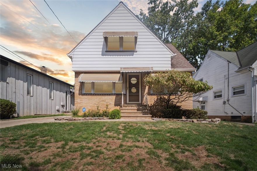 Wonderful, very well maintained and cared for cape cod home. This home is located on a very quiet street just steps from the Cleveland Metroparks Big Creek Reservation. You'll enter the front door to a super cute living room, the first floor also has a nice kitchen, dining room, half bath and a bedroom. The second floor has two generous size bedrooms and a full bathroom. The basement is partially finished and the furnace. a/c and electrical are updated. All Appliances stay with the home! The backyard has a covered patio and there is an oversize 1.5 car garage. The home was extremely well taken care of for years but could use your updating touch.  Perfect for First Time Buyers, Singles, Downsizers, or Investors!!