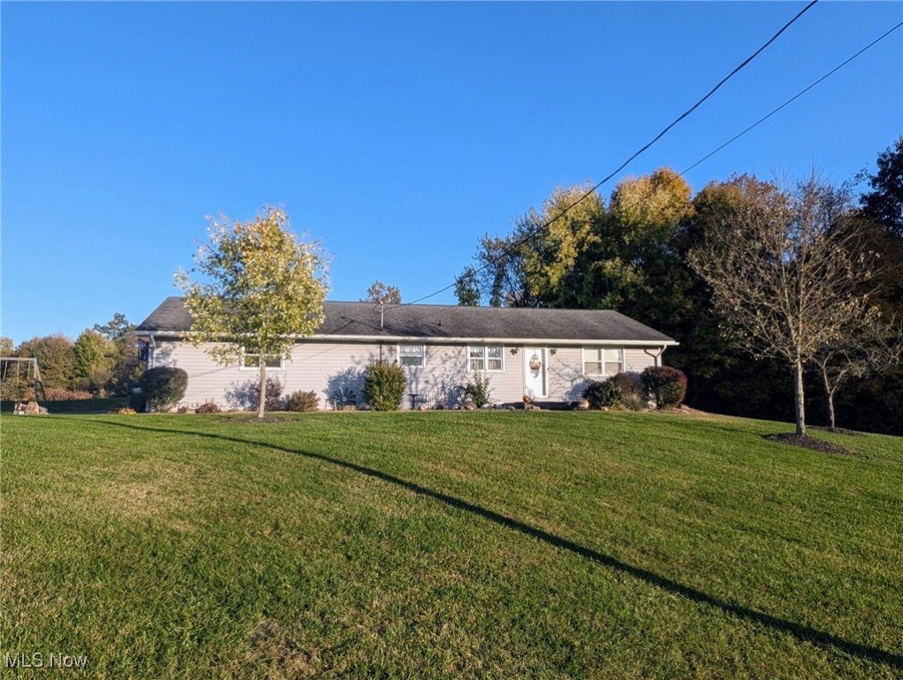 Lovely well-cared for ranch on almost an acre. Home features 3 bedrooms, 1 1/2 baths, full partially finished basement, 2 car attached garage, huge deck with above-ground pool, a stamped concrete patio and 12x20 storage shed with electric. Tons of storage in this well built ranch and lots of yard space for picnics, pool parties and entertaining around your own firepit. Enjoy the rural landscape, open fields and stately trees. All appliances convey including washer, dryer, microwave, refrigerator, stove, water softener. Move right in! Just 2 miles from Minerva! Don't miss this opportunity!