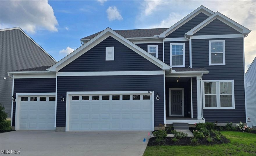 This home is near completion - move in within 30 days! Well-designed 3-bedroom, 2.5-bath home with 2,390 sq ft, located on a beautiful pond-view homesite with a daylight basement. The main level includes a versatile flex room, perfect for a home office or additional living space. Upstairs features a loft and a convenient second-floor laundry room. All bedrooms include walk-in closets for ample storage. A 3-car garage adds extra convenience to this thoughtfully laid-out home.