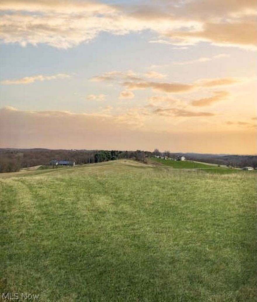 Every once in a while a realtor will be called to list a home, a business, or land. Upon reviewing the listing they may feel there are no words to describe the features that make it so desirable. In this case, it happens to be a magnificent parcel of land consisting of 28.63 acres with panoramic views reaching miles away. It has to be one of the highest points in Jefferson County. The land has easy Accessibility at the end of Township Highway 1284, just off of State
Route 43 just West of Richmond. This could be the canvas for your forever home, hunting/farming oasis. Possibilities are endless. Do not miss the chance to see this picturesque acreage.