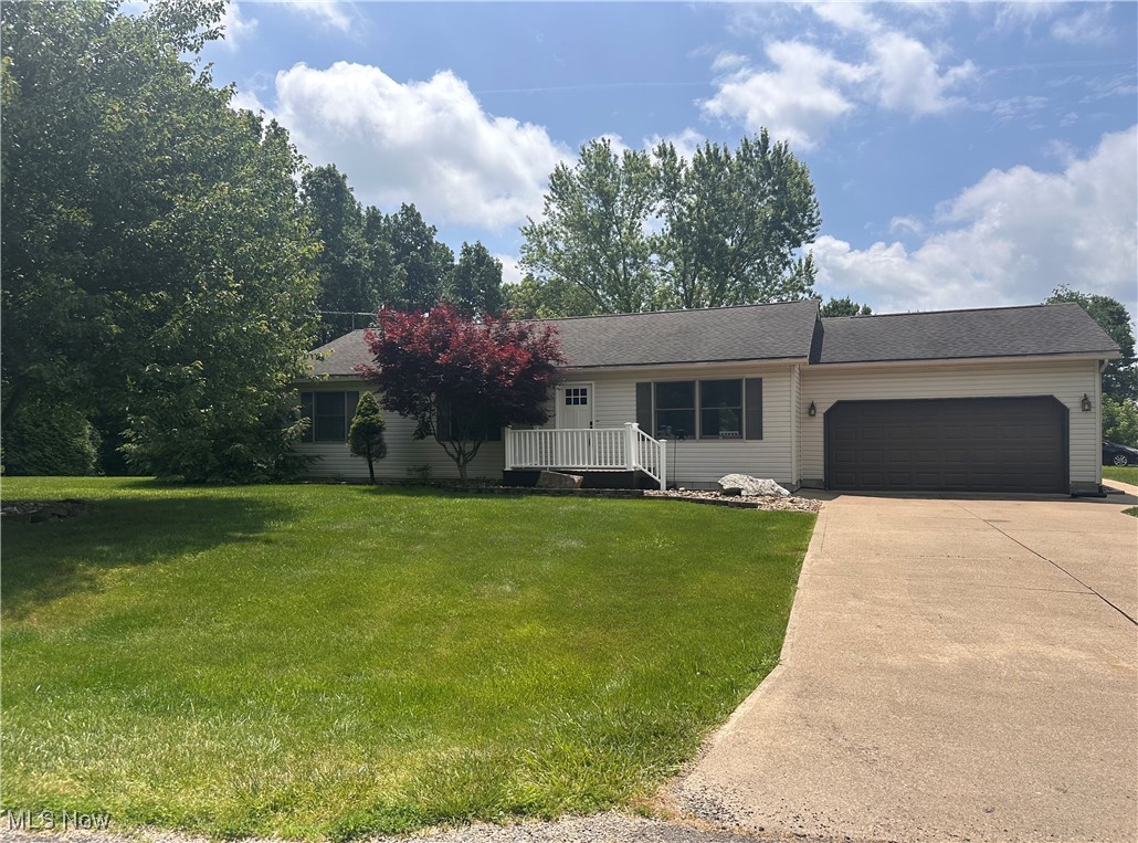 Spacious ranch home offering 3 bedrooms, 2 full baths, and an open, functional floor plan with abundant living space. The main level features a large living room, oak cabinet kitchen with adjoining dining area and eating bar, and a primary suite with attached full bath. Desirable first-floor laundry. Basement includes a generous living/entertainment area, two additional bonus rooms (currently used as a 4th bedroom and playroom), and a second laundry hookup. Exterior features include a rear deck with retractable awning (Poly Deck updated in 2023), 2-car garage with concrete drive, level corner lot, and a shed. Updates include new HVAC system (Fall 2022). Apple Valley amenities: 3 beaches, indoor and outdoor pools, tennis and bocce courts, fitness center, golf course, clubhouse, and playgrounds.