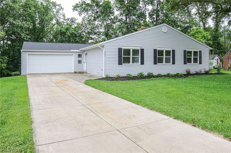 Welcome home to this beautiful 3 bedroom and 2 full bath Ranch Style home in Fairview Park.  The entire house has been renovated from top to bottom in 2019; including the roof, siding, Anderson windows, furnace, central ac, hot water tank, Kraftmade kitchen cabinets, granite counter-tops, stainless steel range, dishwasher, microwave, all the flooring, and fresh paint throughout.  The home offers a very open floor plan with 1906 square feet of finished living space.  The kitchen features white shake style cabinets with crown modeling and soft close drawers.  There is granite counter-tops, mosaic tile back-splash, and ceramic tile flooring.  Off the kitchen is the great room.  It has 4 huge windows that provide plenty of natural light to the room plus offers amazing views of the private and wooded back yard.  All 3 bedrooms and both full baths are on the main floor.  The master bedroom has a master bath with ceramic tile shower.  The main bath has also been completely remodeled and has a
