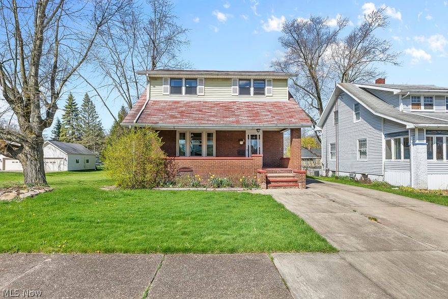 Welcome to this double lot beauty in the heart of Alliance! Entering on to the front porch and entering into the living room you have beautifully redone hardwood floors done in 2018 with pine ceiling done in 2021. Enter into the dining room with beautiful built in's and a natural light entering in through the three windows with bench seating and storage drawers under them. Enter into the kitchen new backsplash, countertops, and LVT flooring in 2018. All the appliances stay. You can enter to the second floor from the living room entry or the kitchen, making your way upstairs is three spacious bedrooms all with carpet. Bathroom was redone in 2018. Walk up attic access from one of the bedrooms. In the basement there is plenty of space and rooms for storage. Hot wanter tank about 2015, roof is unknown, 100 amp electric box 2018, All new windows in 2024, the upstairs window are going in next week. On the outside is a nice double lot giving you .34 of space and a one car garage with new roof replaced in 2022. Come take a peek before she is gone.