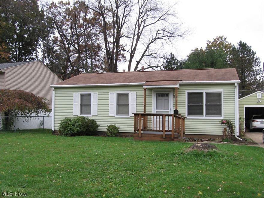 Perry Schools, ranch, 3 bedrooms, corner lot, detached garage, 2 driveways, close to Sippo Park.
2013 updated kitchen - flooring, hard countertops, back splash. 2013 total updated bath - new jet tub, sink and vanity. 
Full basement - additional 156 sq ft partially finished, new Hot Water Tank Oct. 2020.
Back door leads to a back patio, back yard, storage shed.