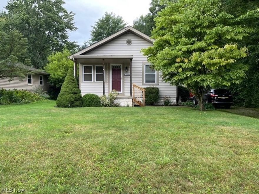 Nice well cared for 2 bdrm 1 bath ranch home. On nice private extra large back yard partially fenced. Nice front porch/sun room. Open kitchen with eating area.  Basement is spacious with nice storage and glass block windows. Garage is 1.5 . Shed.