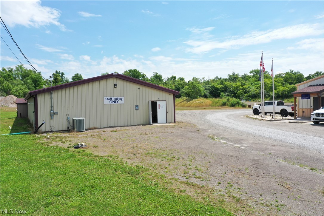 Approx. 3200 sq feet of office space ready for occupancy. Nice size offices, handicap restrooms, kitchen for employees, and a nice
updated floor plan to let your business succeed. Possible acreage available as well for lay down yard, vehicles, etc. This property
sits only few miles off of State Route 7 making it conveniently located to highway access. This location is secluded making it a
secure place for your business.
Spaces include Foyer 11’ x 9‘, Open entry space 14’ x 28’, Storage/communication closet 9’ x 15’, Utility room 10’ x 12’, Two handicap bathrooms 9’11” by 5’11”, Main highway 6’ x 24’, Kitchenette/lounge 15’ x 11’, Office #1 8’ x 7’, Office #2 15’ x 15’, Office #3 15’ x 10’, Office #4 11’ x 28’, Conference room 28’ x 27’
Landlord will leave any furniture new tenant would like to use Conference room already wired with installed projector and screen along with multiple TVs throughout building.
Security cameras in key entry and fob entry on front doors. Main road is gated and locked.
Many possibilities at this location for various business types. Call now for a showing!