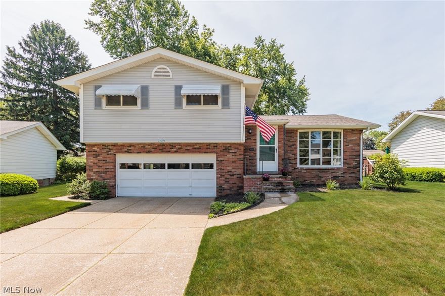 Move right into this Fairview Park gem! This split-level home has been very well cared for. The main floor features the kitchen with hardwood flooring and all appliances, the living room with hardwood flooring under wall to wall carpeting, and the formal dining room with hardwood flooring and a vaulted ceiling. The family room is a perfect bonus room on the main level with its brick fireplace and vaulted ceiling. The lower level has the 4th bedroom/office and half bath for added privacy. The basement is half finished with a large recreation room, washer and dryer stay, newer furnace and A/C. The covered, screened-in patio is a great entertaining space or perfect place to spend your summer evenings! The concrete patio extends outside of the covered patio. Storage shed in the back yard, new roof in 2024, sprinkler system in the front yard, highly desirable neighborhood. This one won't last long!
