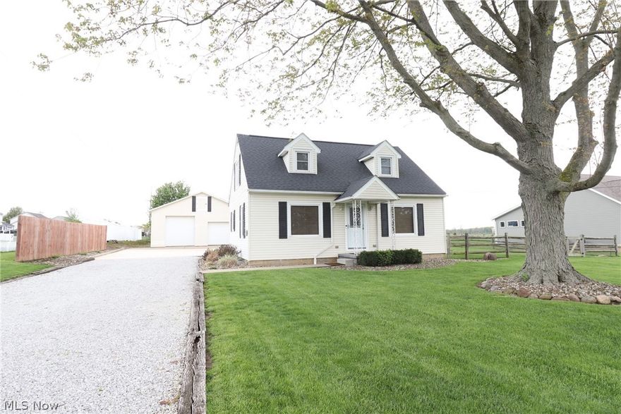 Charming Cape Cod situated on a .43 acre lot offering three bedrooms, two full bathrooms, and approximately 1,856 sq ft.  This well maintained home features a desirable main-floor bedroom with a spacious walk-in closet, providing convenient one-floor living potential.  The attached two - car garage is complemented by a detached 30' x 40' pole barn-fully equipped with water, heat, gas, sewer, concrete flooring, and rough plumbing for a future bathroom-ideal for a workshop, mancave, hobby space, or additional storage.  A cement driveway connects both structures for easy access.  
     Updates include a newer roof, new dishwasher, replacement windows, Generac whole-house standby generator, some updated plumbing, new 12' x 24' shed offers even more storage options.  The basement is equipped with washer and dryer hookups, a water softener, and a sump pump with battery backup for added peace of mind.  Enjoy the fenced backyard featuring a combination of split rail and chain link-perfect for pets, play, or entertaining. 
     This property offers a great blend of comfort, functionality, and outdoor space-don't miss this opportunity!