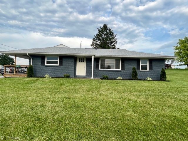 Completely remodeled ranch home with 2 car attached garage. This single story home features 3 bedrooms, 1 full bath, laundry room, mud room, and open concept kitchen and living room. 1/2 acre lot and side porch.