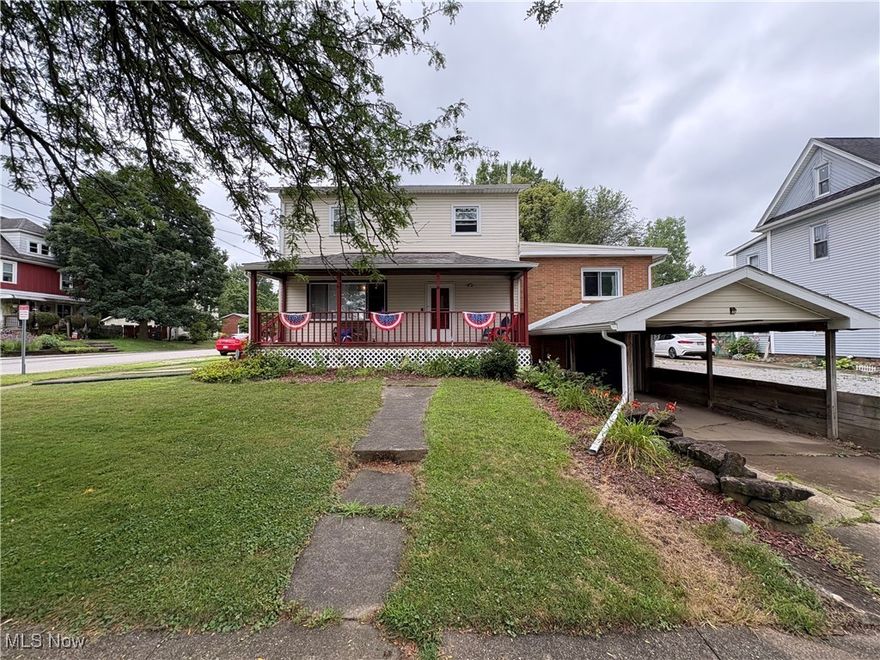 Step inside to a cozy living room featuring a beautiful fireplace, ideal for relaxing evenings. The main floor boasts new carpet (2024) and flows into an updated kitchen with new flooring installed in 2025 and plenty of cabinet space for storage and meal prep. Upstairs, you’ll find three comfortable bedrooms and a fully renovated full bathroom (2025) with modern fixtures and finishes. A convenient half bath is located on the main level. Recent improvements include new rain gutters (2021), enhancing exterior appeal and ease of maintenance, while the full basement and detached garage provide excellent storage and utility. Enjoy outdoor living in the private backyard — great for gardening, entertaining, or simply relaxing. Located near a variety of daily conveniences, this lovingly maintained home is a fantastic opportunity for first-time homeowners, those needing more space, or anyone seeking a blend of classic charm and modern updates.