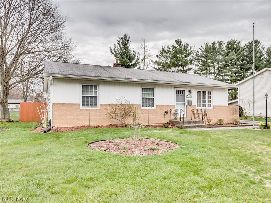 This very nicely maintained 3-bedroom ranch in the heart of Stow is freshly painted and move-in-ready! Quality workmanship evident throughout!  Beautiful cherry cabinets in the kitchen! Dining room has newer laminate flooring.  Hardwood floors under carpeting. Screen room off the dining room is a great place to lounge on summer evenings.  Enjoy entertaining your guests in the rec room which features a gas fireplace with oak mantel and hand made custom walnut trim, a recessed alcove for all your media equipment is an added plus to this comfortable room, currently doubling as a 4th bedroom! There is a kitchen off the rec. room for easy access for snacks, beverages, and holiday dinners. There's also a workshop room with benches and lots of peg board for the handyman! It will be a delight for him to build, create or repair those little honey-do jobs. Basement is waterproofed with lifetime warranty, electric is 200 amp service.