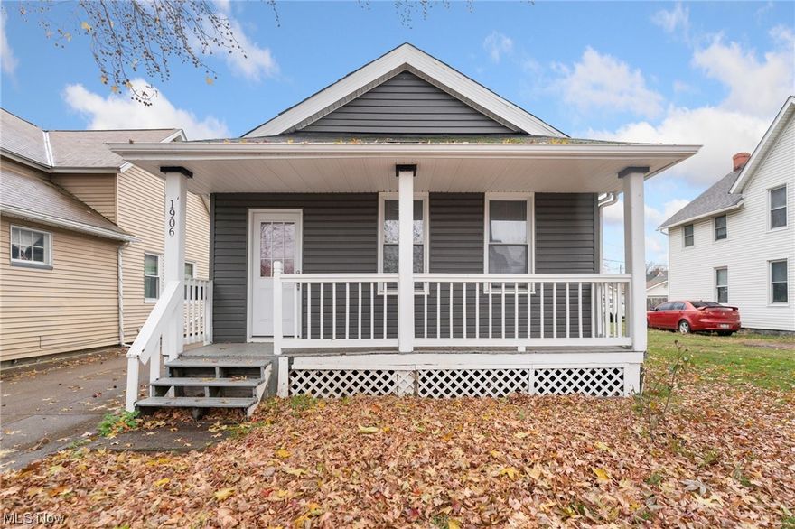 This charming 2 bedroom, 1 full bathroom, ranch home is an investment opportunity located 2 blocks from Lorain Avenue near the Detroit Shoreway. The exterior offers ample curb appeal with dark grey siding (2022), new roof (2022), white accents, and a front porch. The concrete driveway leads to a detached 1 car garage at the rear of the property. Inside has been thoughtfully updated for easy tenant turnover and continues the grey palette with wide plank floors + white woodwork. Ceramic tiles can be found in the kitchen along with ample wood cabinetry, stainless steel appliances, and double sided sink. The Shoreway is a fantastic place to live for people that work downtown or on the west side, making this a fantastic rental to own.