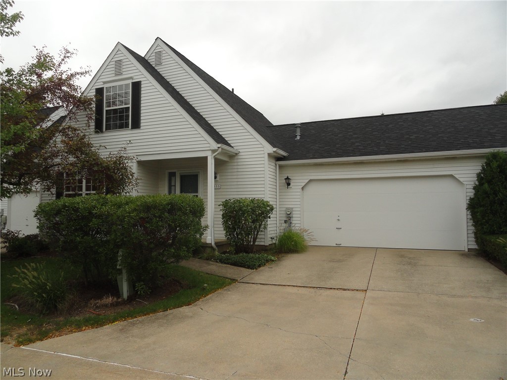 Here's a great opportunity and a great investment for someone. This condo is in a highly desirable community with a convenient location and a great floor plan that includes a first floor master suite, a two car attached garage and a full basement! Competitively priced to sell and priced to compensate buyer for needed cosmetic updates. New Lennox furnace and AC in 2017. Newer roof. Updated appliances. Nice open floor plan is bright and cheery with a vaulted ceiling and two skylights. The great room has a gas fireplace and the dining area has a slider that leads to a deck porch and semi private backyard. The kitchen has plenty of cabinets, a breakfast bar and walk in pantry. The second floor has a second master suite and a spacious loft that overlooks the great room The two car attached garage has pull down stairs for storage. The full basement is very spacious and includes a private room with a jetted tub! Easy to show, immediate possession.