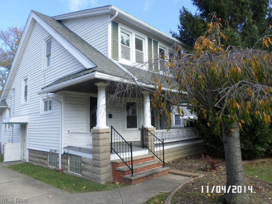 Great 3 bedroom colonial in the heart of the West Park area of Cleveland!  Park like street.  Close to all that Kams Corners has to offer!  Large front porch, brick fireplace with vintage tile in the living room, tons of potential here, a must see!  This is a Fannie Mae HomePath Property.